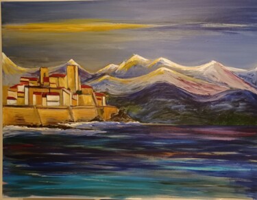 Painting titled "Antibes" by Gerard Royer, Original Artwork, Acrylic