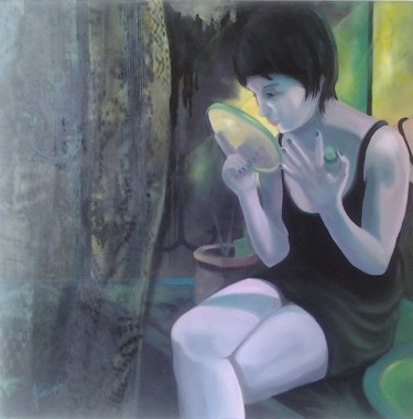 Pintura titulada "LAURINE 2" por Gérard Simonin, Obra de arte original, Oleo