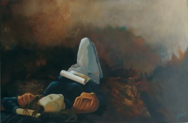 Картина под названием "Lauryvan" - Gérard Simonin, Подлинное произведение искусства, Масло