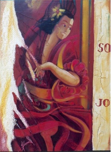 Peinture intitulée "Danseuse Andalouse 1" par Gérard Simonin, Œuvre d'art originale