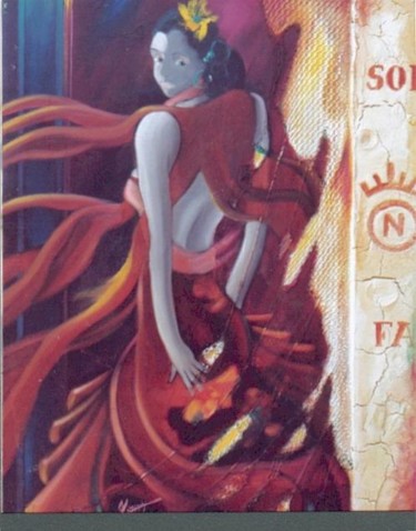Painting titled "Danseuse Andalouse…" by Gérard Simonin, Original Artwork