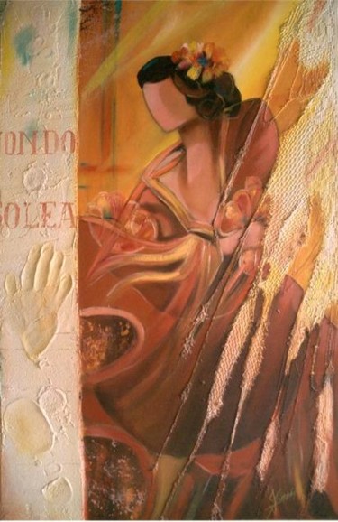 Painting titled "Danseuse Andalouse…" by Gérard Simonin, Original Artwork
