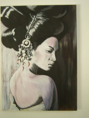 Peinture intitulée "coréenne" par Gerard Taillefesse, Œuvre d'art originale
