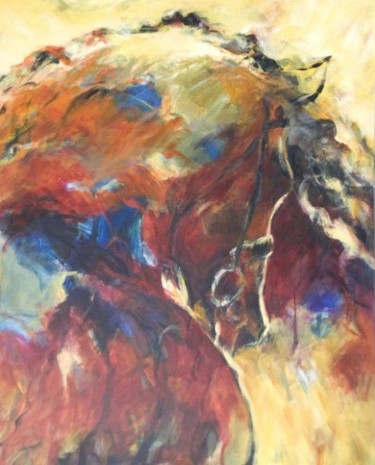 Painting titled "Horsepower" by Gerard Van Velzen, Original Artwork, Oil
