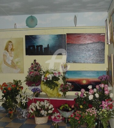 Painting titled "studio" by Elen Gera, Original Artwork