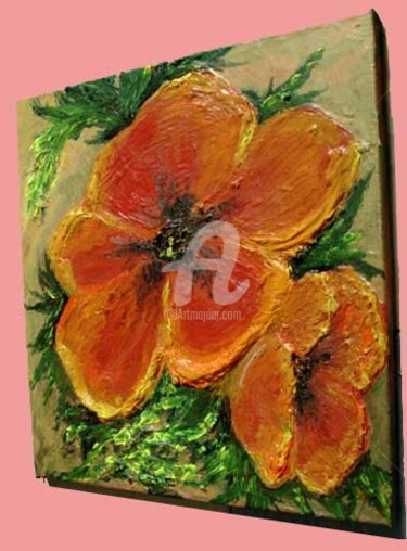Painting titled "Poppies" by Elen Gera, Original Artwork
