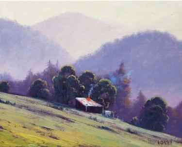 Painting titled "High Country Homest…" by Graham Gercken, Original Artwork
