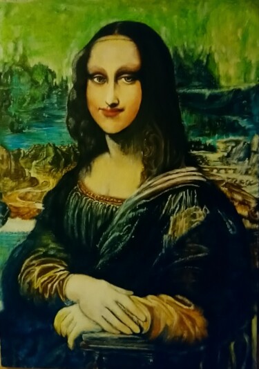 Painting titled "Lisa des lombards h…" by Gerden, Original Artwork, Oil