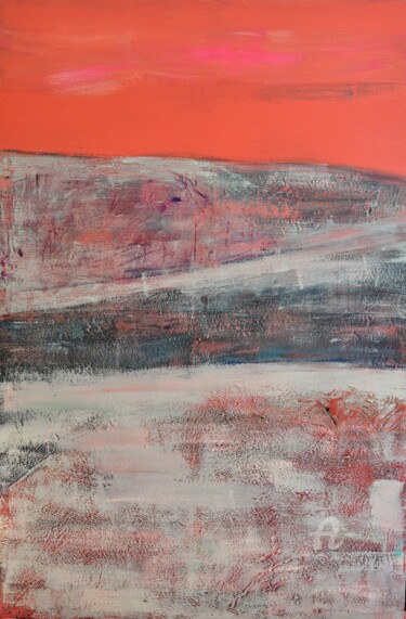 Peinture intitulée "Pink winter" par Gergana Balabanova, Œuvre d'art originale, Huile Monté sur Châssis en bois
