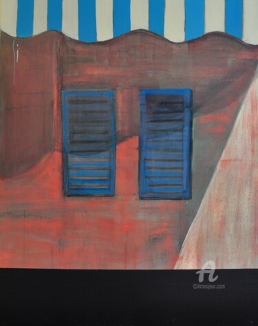Картина под названием "Window" - Gergana Balabanova, Подлинное произведение искусства, Масло Установлен на Деревянная рама д…