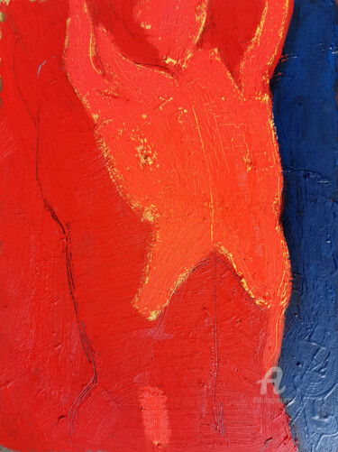 Картина под названием "Body I" - Gergana Balabanova, Подлинное произведение искусства, Масло Установлен на Деревянная рама д…