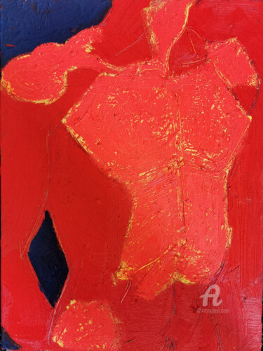 Картина под названием "Body II" - Gergana Balabanova, Подлинное произведение искусства, Масло Установлен на Деревянная рама…