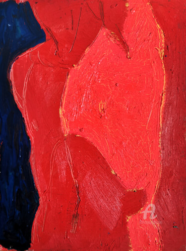 Картина под названием "Body III" - Gergana Balabanova, Подлинное произведение искусства, Масло Установлен на Деревянная рама…