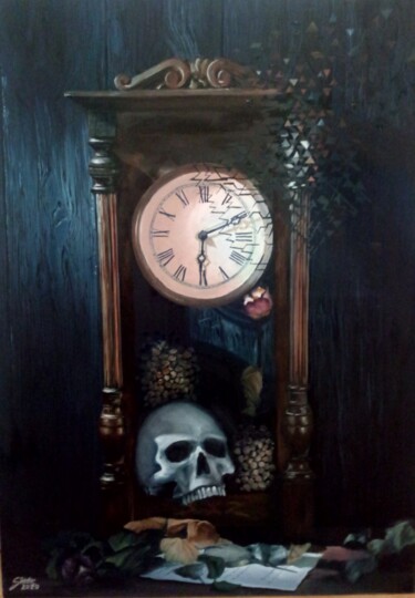 Painting titled "Vanitatum vanitas" by Gergely Sandor, Original Artwork, Oil