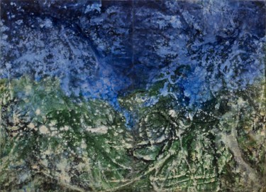 Malerei mit dem Titel "Topografie" von Gerhard Knell, Original-Kunstwerk, Acryl