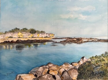 Peinture intitulée "Pornichet" par Germaine Mauclere, Œuvre d'art originale, Aquarelle