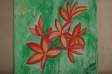 Peinture intitulée "Fleurs de Tahiti" par Florence Germain, Œuvre d'art originale