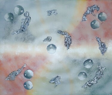 Картина под названием "Water and Bubbles" - German Bradley, Подлинное произведение искусства, Масло