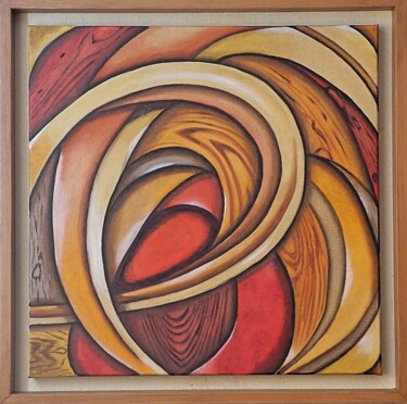 Malerei mit dem Titel "A Touch of Wood" von German Bradley, Original-Kunstwerk, Öl