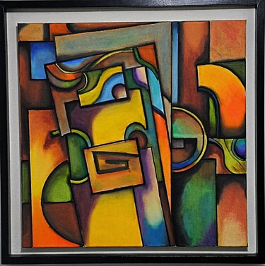 Painting titled "Jigsaw" by German Bradley, Original Artwork, Oil
