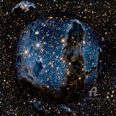 Fotografia intitolato "Eagle Nebula" da Germaneart, Opera d'arte originale, Fotografia digitale