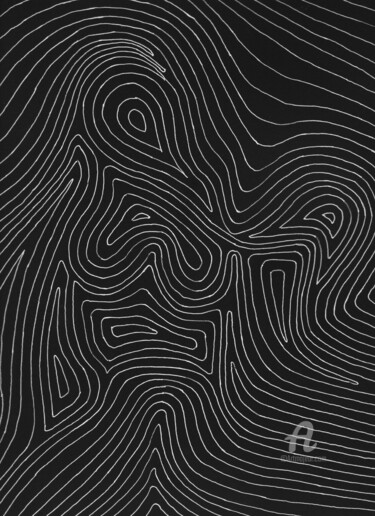 Desenho intitulada "Waves" por Germaneart, Obras de arte originais, Canetac de aerossol