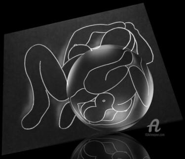 Digitale Kunst getiteld "Womb" door Germaneart, Origineel Kunstwerk, Digitaal Schilderwerk