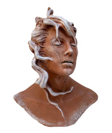 Scultura intitolato "Luce" da Mirella Gerosa, Opera d'arte originale, Terracotta