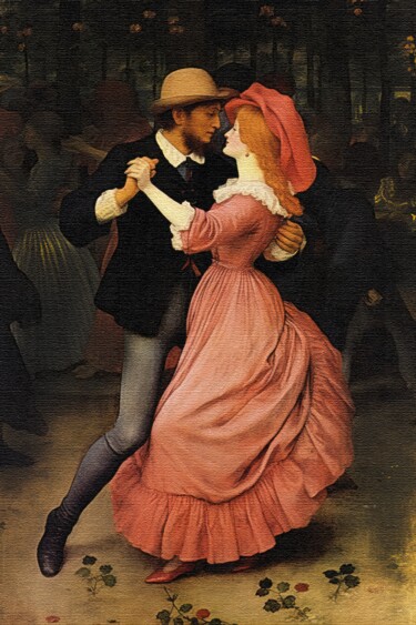 Arte digital titulada "Dance at Bougival :…" por Gerry Martinez, Obra de arte original, Pintura Digital