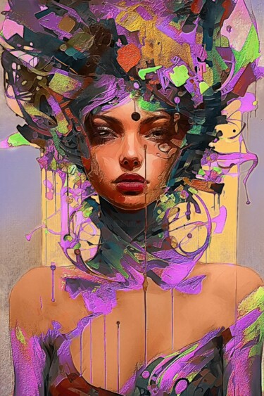 Grafika cyfrowa / sztuka generowana cyfrowo zatytułowany „Color My World” autorstwa Gerry Martinez, Oryginalna praca, Malars…
