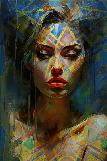Digital Arts titled "The Woman Face Afte…" by Gerry Martinez, Original Artwork, Digital Painting