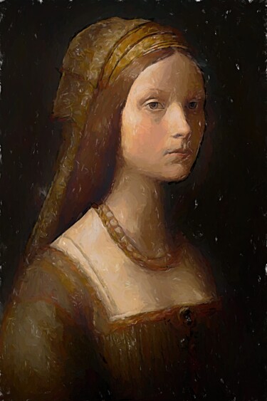 Arte digital titulada "La Bella Principessa" por Gerry Martinez, Obra de arte original, Pintura Digital