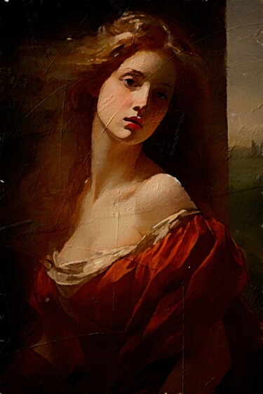 Artes digitais intitulada "Emma Lady Hamilton" por Gerry Martinez, Obras de arte originais, Pintura digital