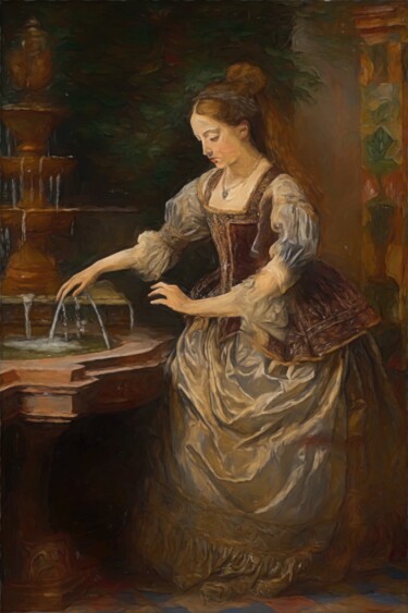 Digital Arts titled "Isabella of Portugal" by Gerry Martinez, Original Artwork, Digital Painting