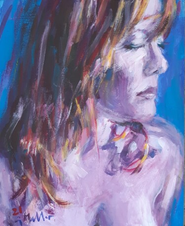 Painting titled "Leila" by Gerry Miller, Original Artwork, Acrylic