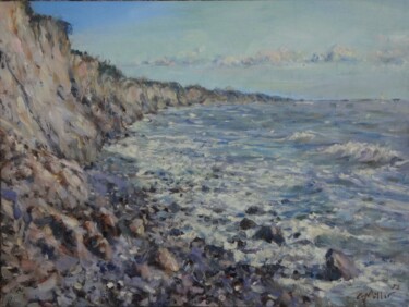 Malerei mit dem Titel "Baltic Seashore. Oi…" von Gerry Miller, Original-Kunstwerk, Öl