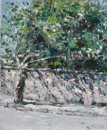 Ζωγραφική με τίτλο "Tree shadows. Oil P…" από Gerry Miller, Αυθεντικά έργα τέχνης, Λάδι
