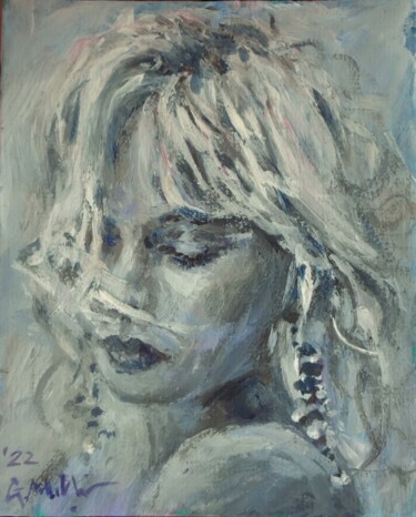 Pittura intitolato "Blond" da Gerry Miller, Opera d'arte originale, Acrilico
