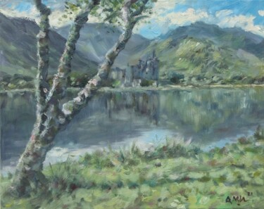 Painting titled "Kilchurn Castle, Sc…" by Gerry Miller, Original Artwork, Oil