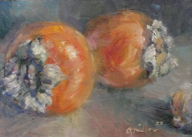 Malerei mit dem Titel "2 Kaki" von Gerry Miller, Original-Kunstwerk, Öl