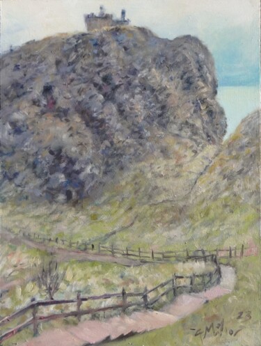 Pittura intitolato "Path to the  Castle…" da Gerry Miller, Opera d'arte originale, Olio