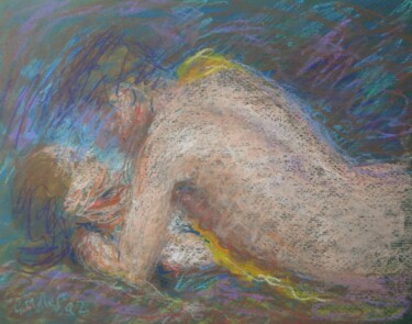 Peinture intitulée "Lovers." par Gerry Miller, Œuvre d'art originale, Pastel