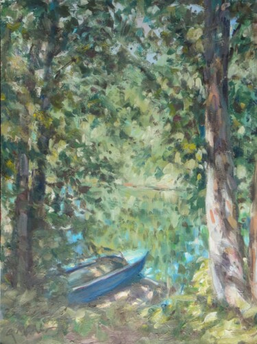 Malerei mit dem Titel "Landscape, Braunsdo…" von Gerry Miller, Original-Kunstwerk, Öl