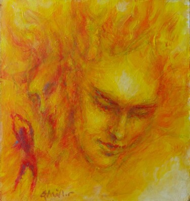 Painting titled "You are Fire" by Gerry Miller, Original Artwork, Acrylic