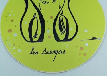 Dibujo titulada "Autocollant "Les Si…" por Gervaise Accart Sanier (GAS), Obra de arte original, Rotulador