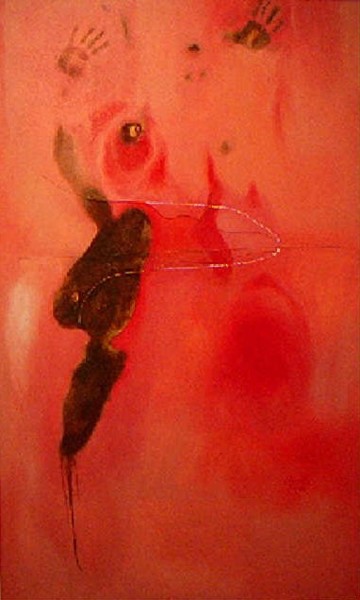 Peinture intitulée "en el caldero del a…" par Gerville Larsen, Œuvre d'art originale, Huile