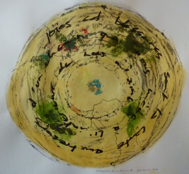 Peinture intitulée "Cartographie de nos…" par Géry Lamarre, Œuvre d'art originale, Autre