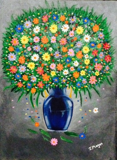 Pintura titulada "Árbol jarrón" por Juan Magan, Obra de arte original, Acrílico
