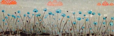 Pintura titulada "Flores en gris" por Juan Magan, Obra de arte original, Acrílico