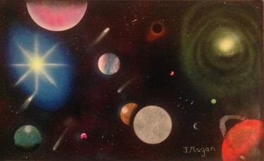 Pintura titulada "Galaxia 1" por Juan Magan, Obra de arte original, Pintura al aerosol